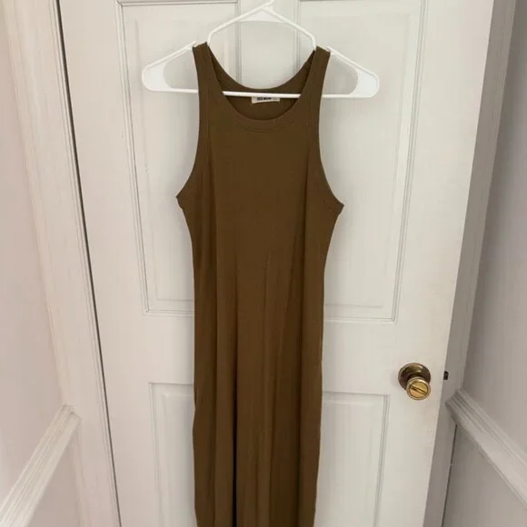 Buck Mason Surplus Rib Tank Dress in Arbor Green (S) - Picture 2 of 8